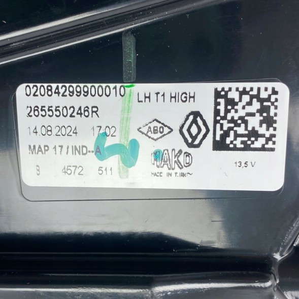 Renault OE Нова OE Лампа ліва задня Renault Captur II 265550246R
