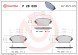 P28029 BREMBO Комплект гальмівних колодок з 4 шт дисків