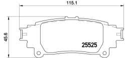 P83132 BREMBO Комплект гальмівних колодок з 4 шт дисків