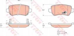 TRW GDB1515 + DF4051 OPEL ZAFIRA B (A05) Комплект trw диски + колодки задні для опель zafira b