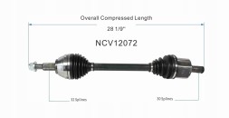USA NCV12072. ПРИВОДНИЙ ВАЛ ПЕРЕДНІЙ ЛІВИЙ CHRYSLER PACIFICA 2017-2022 FWD