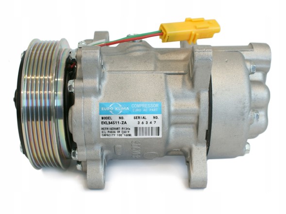 EURO KLIMA 240579 / 51-0240 / 6453KW / 6453LA / 6453LC / 6453VX / 68625 / 699358 / 8600184 / 8FK351316-031 / 9639078280 / AC35879 / PEK242 / SD6V12-1437 Компресор клім. Peugeot 307 (2.0hdi) 206 (2.0hdi) sd6v12 замінник 240579