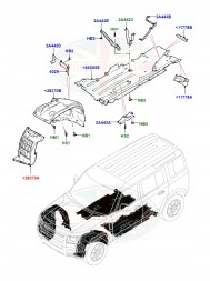 Land Rover OE Накладка на колісні арки передня ліва Land Rover Defender L663 LR129843