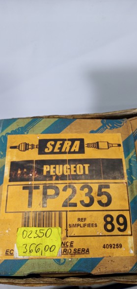 Sera ВАЛ ПРИВОДНИЙ ВАЛ ПРАВИЙ PEUGEOT 306 '98-02 SERA TP235