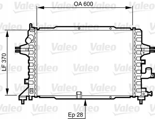 Valeo 734380 Охолоджувач води 734380 valeo опель астра
