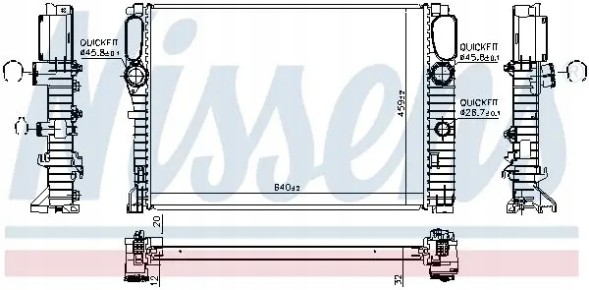 Nissens 62797A Охолоджувач води 62797а nissens mercedes cls (c219)
