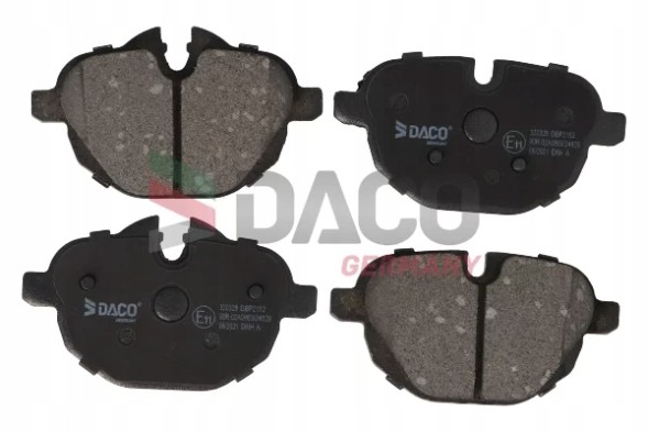 DACO 600352 2× DACO ГАЛЬМУВАЛЬНИЙ ДИСК BMW 5 F10 10 - ЗАД + DACO Набір гальмівних колодок ЗАД