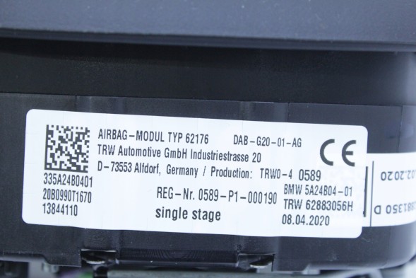 BMW OE 5A24B04 32305A24B04 9461913 32309461913 НОВА ОРИГІНАЛЬНА AIRBAG ПОДУШКА BMW F40 F44 ЄВРОПА