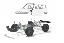 Китай 590/bl4 Nissan Terrano 93-03 5D Body Lift +25мм