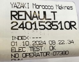 Renault OE 240153510R RENAULT OE ORG НОВА ОРИГІНАЛЬНА ПРОВОДКА БАМПЕРА RENAULT / DACIA - 240153510R