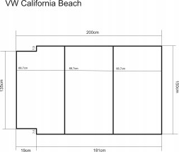 Golden Group 5904533600490 Матрац для Bus Bed VW Multivan T5 T6 California Beach Foam h=6см