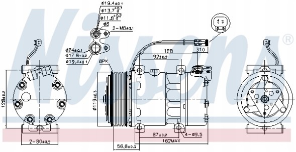Nissens 89476 Компресор кондиціонера nissens