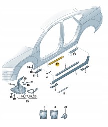 Audi OE 4G0853373K9B9 * AUDI QUATTRO ПЕРЕДНЯ ПАНЕЛЬ ПЕРЕДНЯ ЛІВА AUDI A6 C7