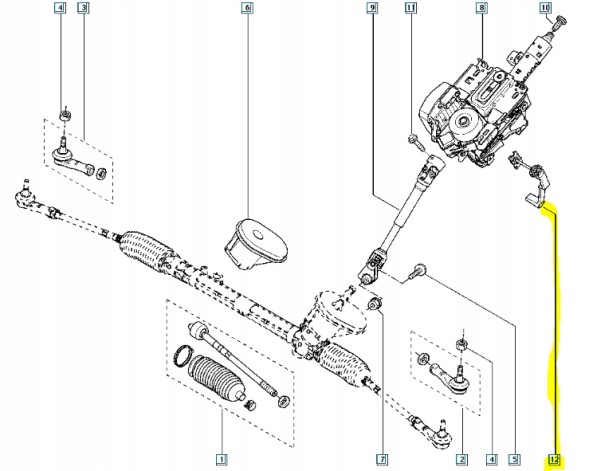 Renault OE Важіль рульової колонки Renault Clio III OE 7701062431
