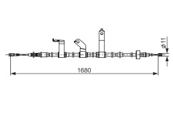 1987482849 BOSCH ТРОС ГАЛЬМIВНИЙ