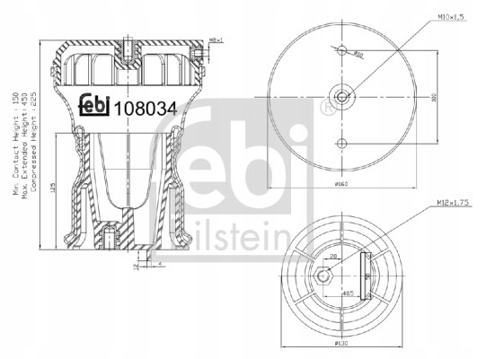 Febi bilstein 108034 Febi bilstein 108034 мешок, кондиціонер