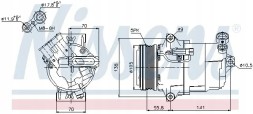 Nissens 89038 Компресор компресора кондиціонера 89038 nissens