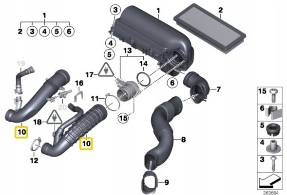 Mini OE 13717582453 7582453 MINI R55 R56 N14 RURA PRZEWÓD POWIETRZA OE Труба повітропроводу, пневмоторакс MINI R55 R56 R57 R58 R59 Coop JCW N14 7582453