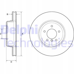 Delphi BG9163C Гальмівний диск delphi