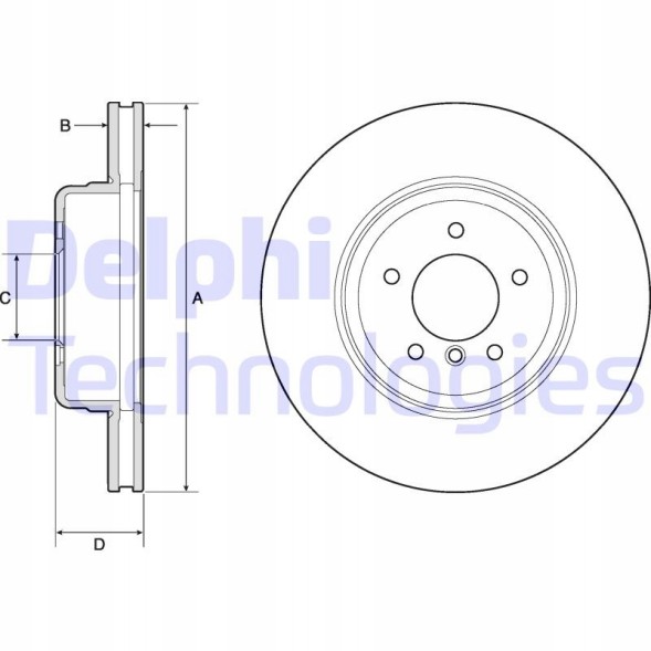 Delphi BG9163C Гальмівний диск delphi