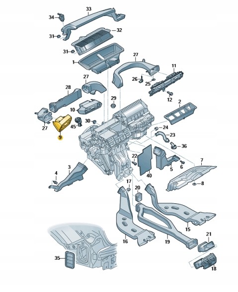 Audi OE 8Y1820901A 6PS ПОВІТРЯ ВИХІД ПОВІТРЯ З КОНСОЛІ AUDI A3 8Y ЛІВИЙ OE EU