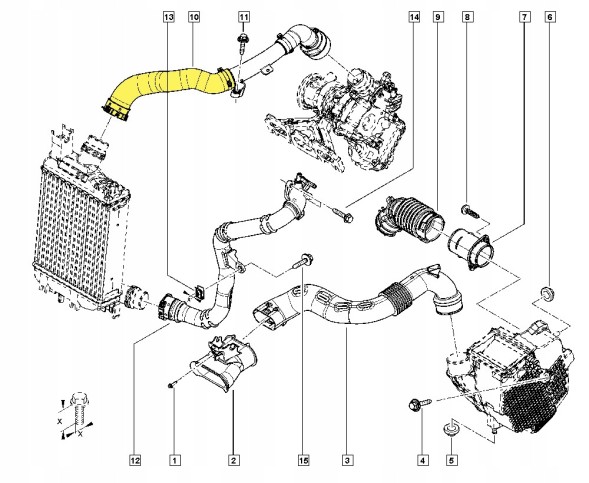 Tech-France 44553269411223 ТРУБКА ІНТЕРКУЛЕРА DACIA RENAULT 1.3 Tce 144607725R