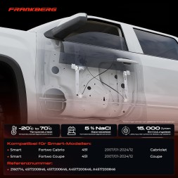 Frankberg A4517200646 Механізм склопідйомника передній правий з двигуном для Smart Fortwo 451 07-24 FRANKBERG