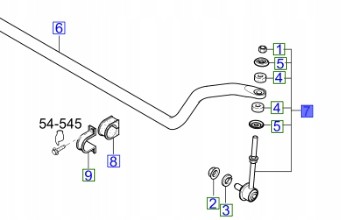 OEM З'єднувач стабілізатора для KIA SORENTO 2002-06 548103E000AS, 548103E000DS