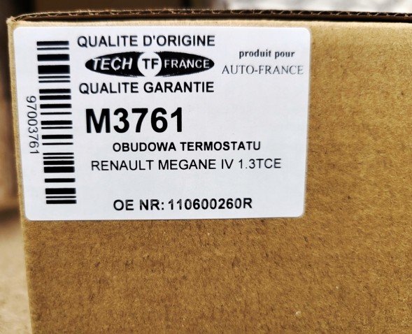 Tech-France Корпус термостата Renault Megane IV 1.3TCE Captur Kadjar M3761 110600260R