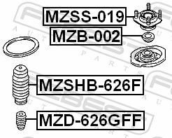 MZSS 019 FEBEST Вузол опорного підшипника амортизаційної стійки