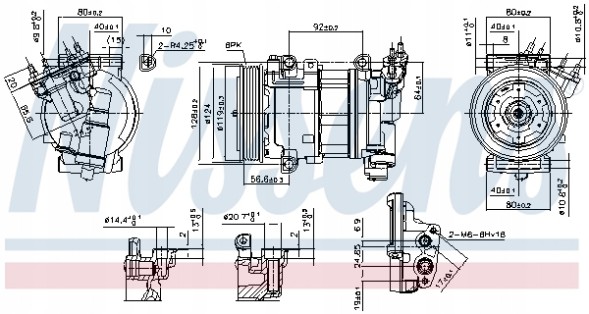 Nissens 890051 Компресор кондиціонера nissens 890051