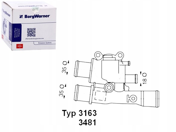Wahler WAH3163.88D/RS8 ТЕРМОСТАТ FIAT 88C 1.6 16V BRAVO STILO DOBLO WAHLE