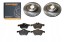 DKM A06859 Гальмові диски та колодки MINI WORKS COOPER ONE R50 R52 R53 передні комплект