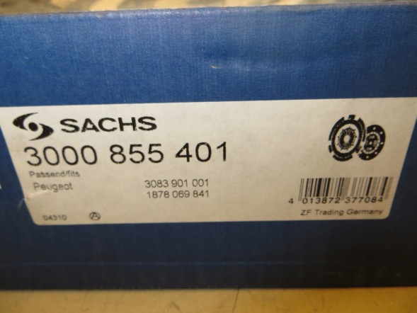 Sachs 3000 855 401 Зчеплення sachs 3000855401 peugeot 306