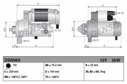 Denso DSN965 Стартер denso dsn965