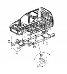 Mopar 55366482AC ПОДУШКА КУЗОВА/РАМИ DODGE RAM 1500 2500 3500 ПІКАП 06-10
