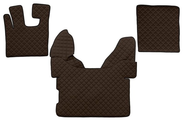 AD BRAKE VIC-128523 Килимки підлоги ЕКО-шкіра стьобані (3 шт.) Коричневі на всю підлогу до