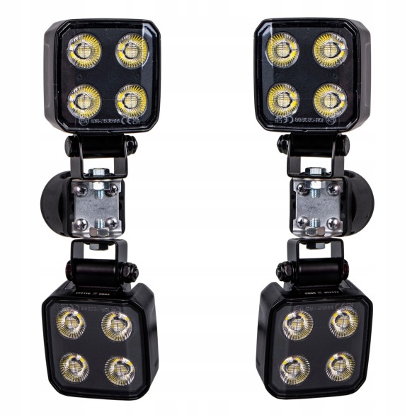Mizar 05050 4x Світлодіодна робоча фара 12V 24V 4-LED 3370лм вигнута + 2x кріплення