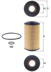 OX153D3 MAHLE ORIGINAL Фільтр мастил
