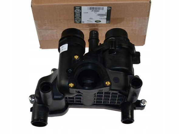 Land Rover заводська комплектація LR186860 LR110459 LR022695 LR023139 AL3Q-9K478-DC AL3Q-9K478-DB AL3Q-9K478-DD Термостат з корпусом range rover l322, l405, sport l494 4.4 tdv8 lr186860