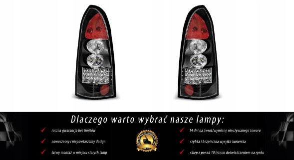 V-maxzone Part VR-893 Світлодіодні ліхтарі задні на OPEL ASTRA G 97-04 KOMBI LED