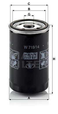 W 719 14 MANN FILTER Фільтр мастил