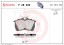 P28030 BREMBO Комплект гальмівних колодок з 4 шт дисків