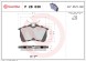 P28030 BREMBO Комплект гальмівних колодок з 4 шт дисків