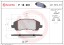 P18001 BREMBO Комплект гальмівних колодок з 4 шт дисків