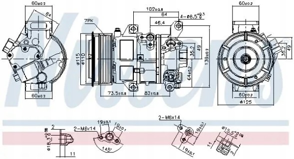 Nissens 89516 Компресор кондиціонера 89516 nissens