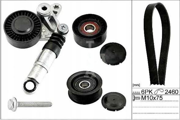 Schaeffler INA INA529 0075 10/SERW КЛИНОВИЙ РЕМЕНЬ INA AUDI A4 3.0 TDI QUATTRO
