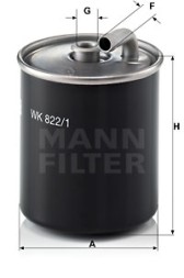 WK 822 1 MANN FILTER Фільтр палива