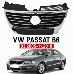 PC 6502-07-9540992P STANOWE РЕШІТКА РАДІАТОРА ПЕРЕДНЯ НОВА VW PASSAT B6 03.2005-11.2010 З ПАРКТРОНІКАМИ