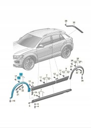 Volkswagen OE НАКЛАДКА КОЛІСНОЇ АРКИ VAG 2GA853717C9B9